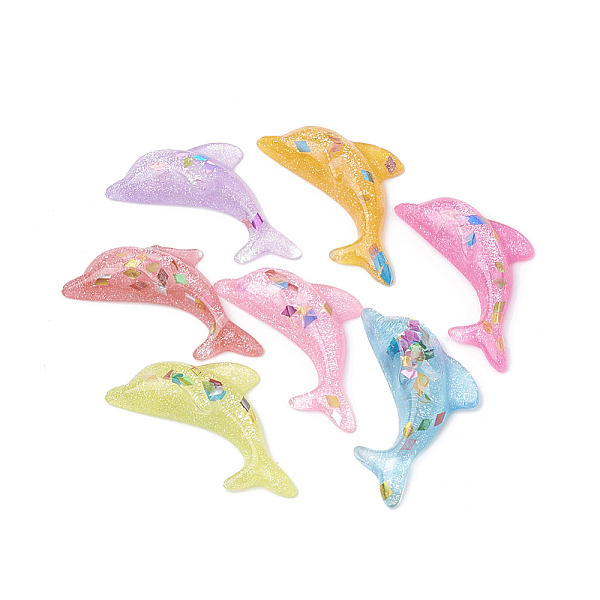 PandaHall Resin Cabochons, with Paillette, Dolphin, Mixed Color, 34x19x6mm Resin Dolphin Multicolor
PandaHall Resin Cabochons, with Paillette, Dolphin, Mixed Color, 34x19x6mm Resin Dolphin Multicolor