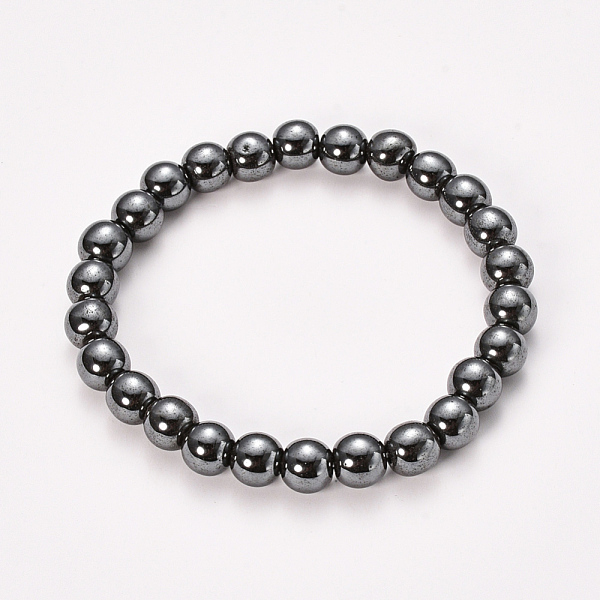 PandaHall Non-magnetic Synthetic Hematite Beaded Stretch Bracelets, Round, 2-1/8 inch(55mm), Bead: 8~9mm Non-magnetic Hematite
PandaHall Non-magnetic Synthetic Hematite Beaded Stretch Bracelets, Round, 2-1/8 inch(55mm), Bead: 8~9mm Non-magnetic Hematite