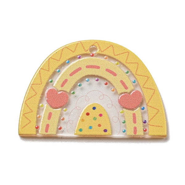 PandaHall Acrylic Pendants, Rainbow, Gold, 28x41.5x2.5mm, Hole: 2mm Acrylic Rainbow Gold
PandaHall Acrylic Pendants, Rainbow, Gold, 28x41.5x2.5mm, Hole: 2mm Acrylic Rainbow Gold