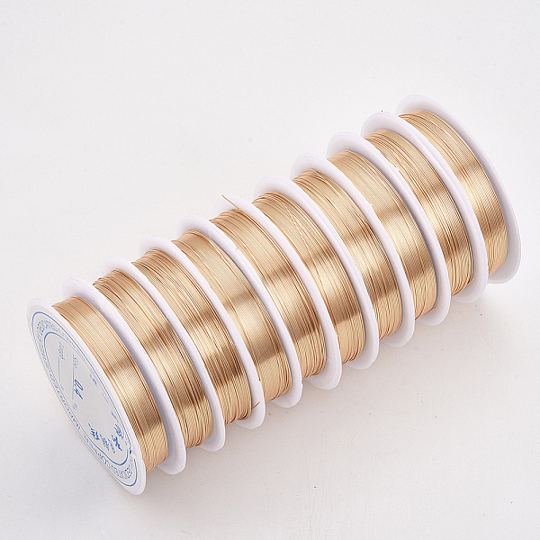 PandaHall Round Copper Jewelry Wire, Long-Lasting Plated, Light Gold, 23 Gauge, 0.6mm, about 16.4 Feet(5m)/roll Copper Round
PandaHall Round Copper Jewelry Wire, Long-Lasting Plated, Light Gold, 23 Gauge, 0.6mm, about 16.4 Feet(5m)/roll Copper Round