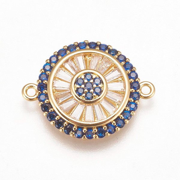 PandaHall Brass Micro Pave Cubic Zirconia Links, Flat Round, Blue, Golden, 15.5x20x3mm, Hole: 1mm Brass+Cubic Zirconia Flat Round Blue
PandaHall Brass Micro Pave Cubic Zirconia Links, Flat Round, Blue, Golden, 15.5x20x3mm, Hole: 1mm Brass+Cubic Zirconia Flat Round Blue