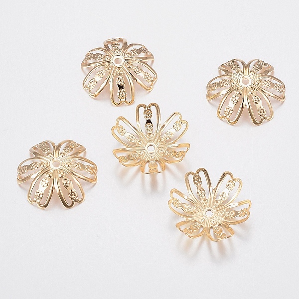 PandaHall 201 Stainless Steel Bead Caps, Flower, 6-Petal, Golden, 14.5x14x4mm, Hole: 1mm 201 Stainless Steel
PandaHall 201 Stainless Steel Bead Caps, Flower, 6-Petal, Golden, 14.5x14x4mm, Hole: 1mm 201 Stainless Steel