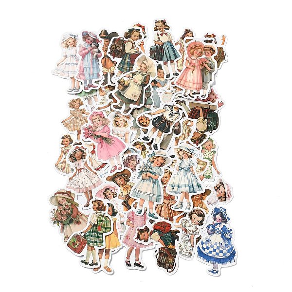 PandaHall 50Pcs PVC Self-Adhesive Stickers, for Party Decorative Presents, Girl, Colorful, 52~73x24~41x0.1mm, 50pcs/set Plastic Human
PandaHall 50Pcs PVC Self-Adhesive Stickers, for Party Decorative Presents, Girl, Colorful, 52~73x24~41x0.1mm, 50pcs/set Plastic Human