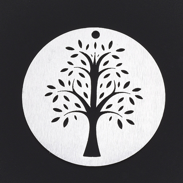 PandaHall Aluminium Big Pendants, Laser Cut Big Pendants, Flat Round with Tree, Silver Color Plated, 50x1mm, Hole: 3mm Aluminum Flat Round
PandaHall Aluminium Big Pendants, Laser Cut Big Pendants, Flat Round with Tree, Silver Color Plated, 50x1mm, Hole: 3mm Aluminum Flat Round