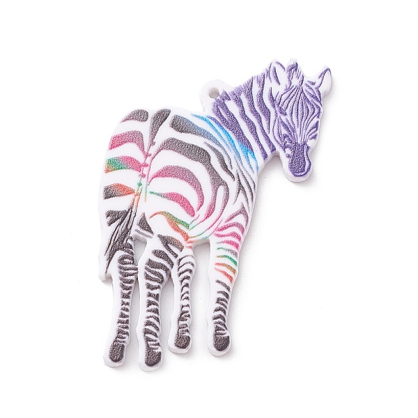PandaHall Opaque Acrylic Pendant, Zebra Charm, Colorful, 47x32x2mm, Hole: 1.4mm Acrylic Zebra
PandaHall Opaque Acrylic Pendant, Zebra Charm, Colorful, 47x32x2mm, Hole: 1.4mm Acrylic Zebra