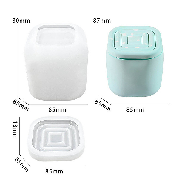 PandaHall DIY Silicone Storage Molds, Resin Casting Molds, Clay Craft Mold Tools, White, Rectangle, 84~85x84~85x13~82mm Silicone Rectangle...
PandaHall DIY Silicone Storage Molds, Resin Casting Molds, Clay Craft Mold Tools, White, Rectangle, 84~85x84~85x13~82mm Silicone Rectangle...