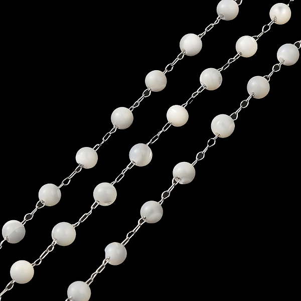 PandaHall Natural Shell Round Beaded Chains, with 304 Stainless Steel Cable Chains, Soldered, with Spool, Stainless Steel Color, 2x0.8x0.1mm...
PandaHall Natural Shell Round Beaded Chains, with 304 Stainless Steel Cable Chains, Soldered, with Spool, Stainless Steel Color, 2x0.8x0.1mm...