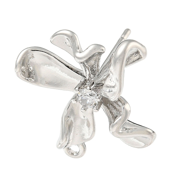 PandaHall Brass Cubic Zirconia Ear Studs Findings, Flower Shape, Platinum, 18x17.5mm, Hole: 1.2mm, Pin: 13mm Brass+Cubic Zirconia Flower
PandaHall Brass Cubic Zirconia Ear Studs Findings, Flower Shape, Platinum, 18x17.5mm, Hole: 1.2mm, Pin: 13mm Brass+Cubic Zirconia Flower