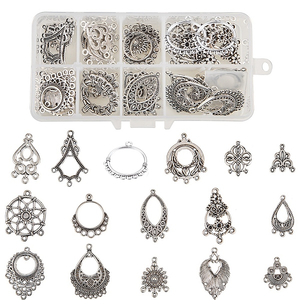 PandaHall Tibetan Style Alloy Chandelier Components, Mixed Shapes, Antique Silver, 135x70x30mm, 64pcs/box Alloy Mixed Shapes
PandaHall Tibetan Style Alloy Chandelier Components, Mixed Shapes, Antique Silver, 135x70x30mm, 64pcs/box Alloy Mixed Shapes