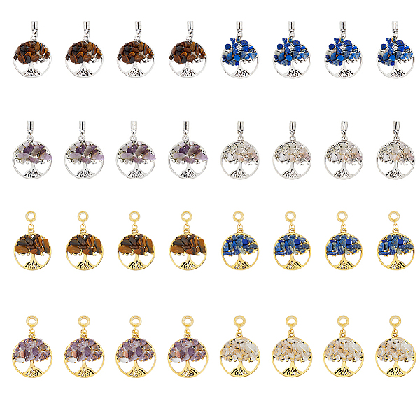 PandaHall SUPERFINDINGS 8 Style 32Pcs Tree of Life Pendant with Gemstone Flat Round Pendant Natural Chakra Necklace Charm Lucky Stone...
PandaHall SUPERFINDINGS 8 Style 32Pcs Tree of Life Pendant with Gemstone Flat Round Pendant Natural Chakra Necklace Charm Lucky Stone...