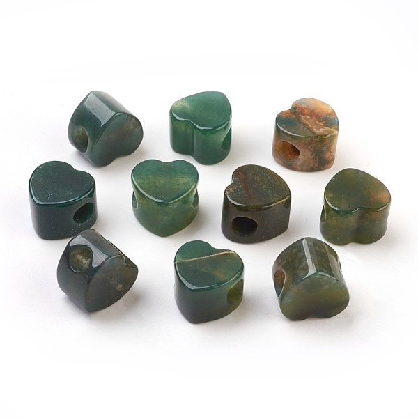 PandaHall Natural Indian Agate European Beads, Large Hole Beads, Heart, 13~14x13~14x9~10mm, Hole: 5.5~6mm Indian Agate Heart
PandaHall Natural Indian Agate European Beads, Large Hole Beads, Heart, 13~14x13~14x9~10mm, Hole: 5.5~6mm Indian Agate Heart