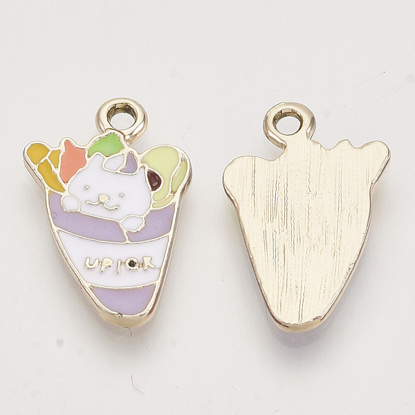 PandaHall Alloy Enamel Kitten Pendants, Light Gold, Cat with Ice Cream Shape, Lilac, 21.5x14x2mm, Hole: 1.8mm Alloy+Enamel Cat Shape Purple
PandaHall Alloy Enamel Kitten Pendants, Light Gold, Cat with Ice Cream Shape, Lilac, 21.5x14x2mm, Hole: 1.8mm Alloy+Enamel Cat Shape Purple