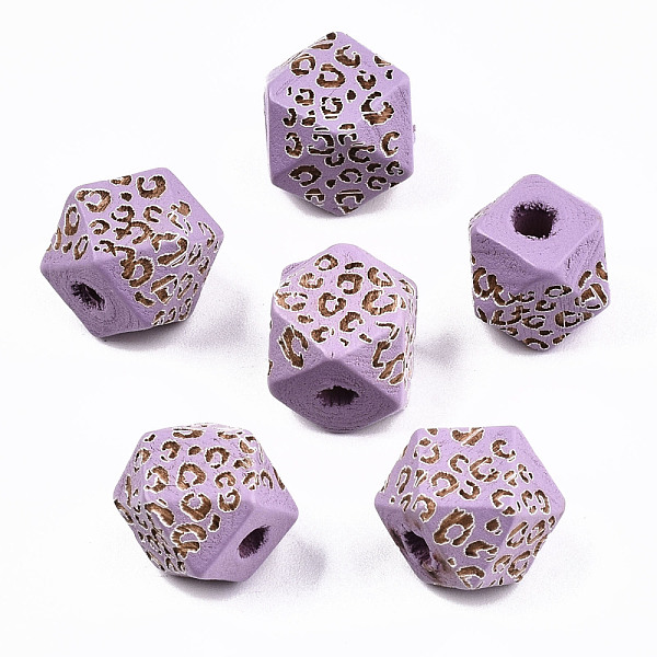 PandaHall Painted Natural Wood Beads, Laser Engraved Pattern, Faceted, Polygon with Leopard Print, Medium Orchid, 10x10x10mm, Hole: 2mm...
PandaHall Painted Natural Wood Beads, Laser Engraved Pattern, Faceted, Polygon with Leopard Print, Medium Orchid, 10x10x10mm, Hole: 2mm...