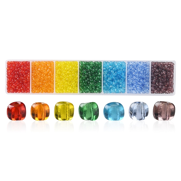 PandaHall 1561Pcs 7 Colors 8/0 Transparent Glass Seed Beads, Round, Mixed Color, 3mm, Hole: 1mm, 223Pcs/color Glass Multicolor
PandaHall 1561Pcs 7 Colors 8/0 Transparent Glass Seed Beads, Round, Mixed Color, 3mm, Hole: 1mm, 223Pcs/color Glass Multicolor