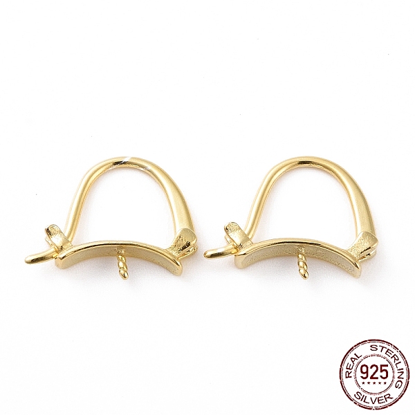 PandaHall 925 Sterling Silver Hoop Earring Findings, with Horizontal Loops, Arch, for Half Drilled Beads, Golden, 10x12x2.5mm, Pin: 1mm...
PandaHall 925 Sterling Silver Hoop Earring Findings, with Horizontal Loops, Arch, for Half Drilled Beads, Golden, 10x12x2.5mm, Pin: 1mm...