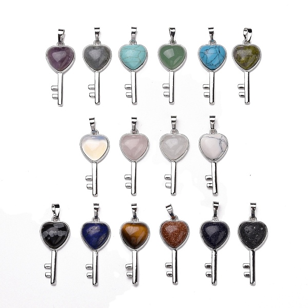 PandaHall Natural & Synthetic Gemstone Pendants, with Platinum Tone Brass Findings, Cadmium Free & Lead Free, Mixed Dyed and Undyed, Heart...
PandaHall Natural & Synthetic Gemstone Pendants, with Platinum Tone Brass Findings, Cadmium Free & Lead Free, Mixed Dyed and Undyed, Heart...