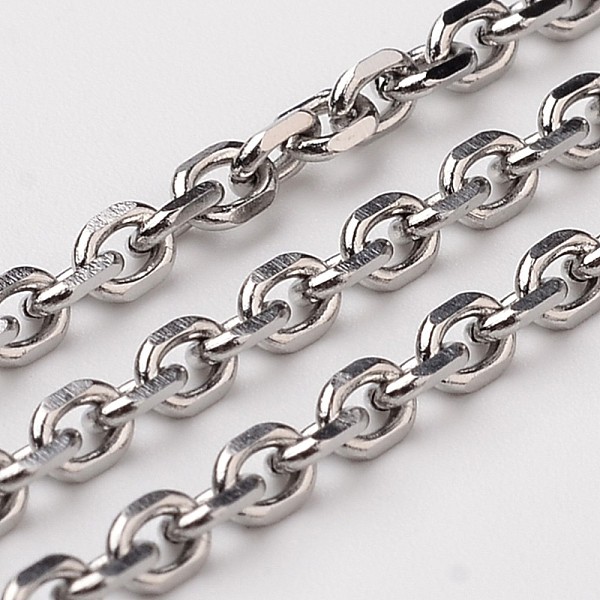 PandaHall 304 Stainless Steel Cable Chains, Diamond Cut Chains, Soldered, Faceted, with Spool, Oval, Stainless Steel Color, 3.9x2.9x0.8mm...
PandaHall 304 Stainless Steel Cable Chains, Diamond Cut Chains, Soldered, Faceted, with Spool, Oval, Stainless Steel Color, 3.9x2.9x0.8mm...