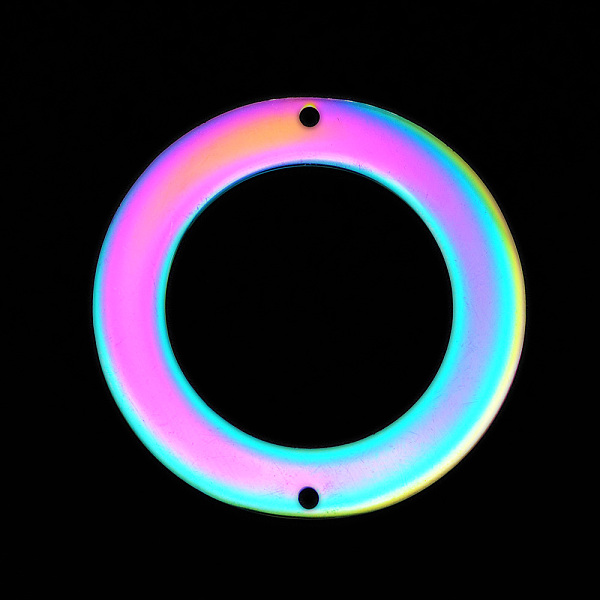 PandaHall 201 Stainless Steel Links Connectors, Laser Cut, Ring, Rainbow Color, 35x1mm, Hole: 1.4mm 201 Stainless Steel Ring
PandaHall 201 Stainless Steel Links Connectors, Laser Cut, Ring, Rainbow Color, 35x1mm, Hole: 1.4mm 201 Stainless Steel Ring