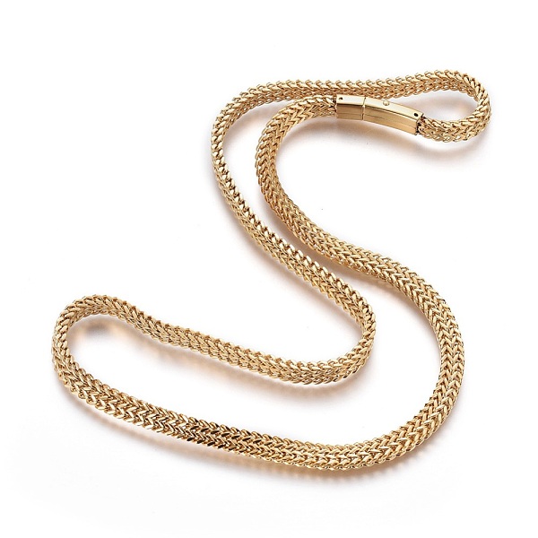 PandaHall 304 Stainless Steel Mesh Chain Necklaces, with Bayonet Clasps, Golden, 23.98 inch(60.9cm) 304 Stainless Steel
PandaHall 304 Stainless Steel Mesh Chain Necklaces, with Bayonet Clasps, Golden, 23.98 inch(60.9cm) 304 Stainless Steel