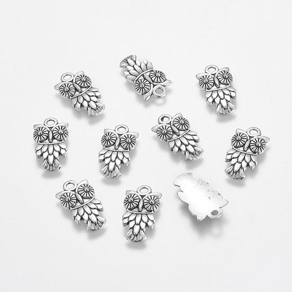 PandaHall Tibetan Style Alloy Pendants, Cadmium Free & Lead Free, Halloween, Owl, Antique Silver, 20x11x3mm, Hole: 2mm Alloy Owl
PandaHall Tibetan Style Alloy Pendants, Cadmium Free & Lead Free, Halloween, Owl, Antique Silver, 20x11x3mm, Hole: 2mm Alloy Owl