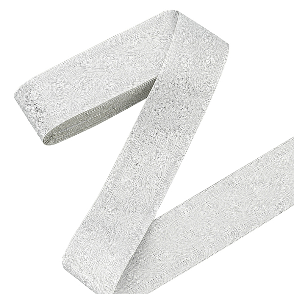 PandaHall 10.94 Yards Polyester Jacquard Flower Ribbon, 1.93 Inch Wide Tyrolean Ribbon Flat Clothing Accessories Ribbon with Flower Pattern..., Silver
PandaHall 10.94 Yards Polyester Jacquard Flower Ribbon, 1.93 Inch Wide Tyrolean Ribbon Flat Clothing Accessories Ribbon with Flower Pattern..., Silver