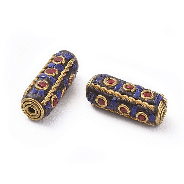 PandaHall Handmade Indonesia Beads, with Brass Findings, Nickel Free, Unplated, Column, Blue, 25~26x10mm, Hole: 2mm Polymer Clay Column Blue
PandaHall Handmade Indonesia Beads, with Brass Findings, Nickel Free, Unplated, Column, Blue, 25~26x10mm, Hole: 2mm Polymer Clay Column Blue
