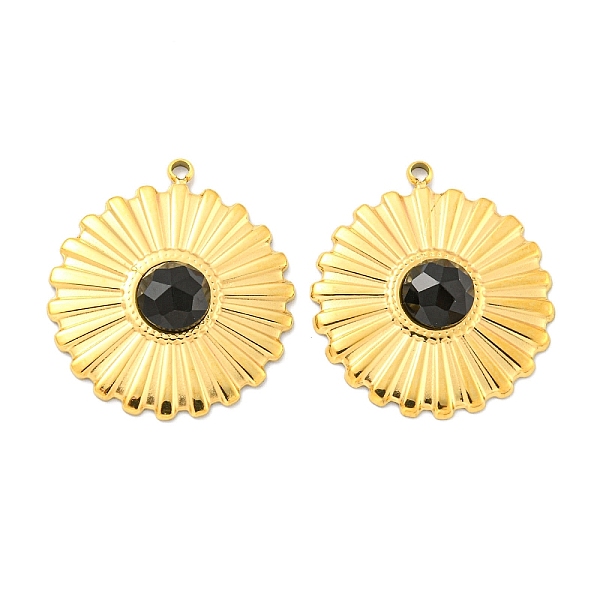 PandaHall Vacuum Plating 304 Stainless Steel Pendants, Faceted Natural Black Onyx(Dyed & Heated) Flower Charms, Real 18K Gold Plated...
PandaHall Vacuum Plating 304 Stainless Steel Pendants, Faceted Natural Black Onyx(Dyed & Heated) Flower Charms, Real 18K Gold Plated...
