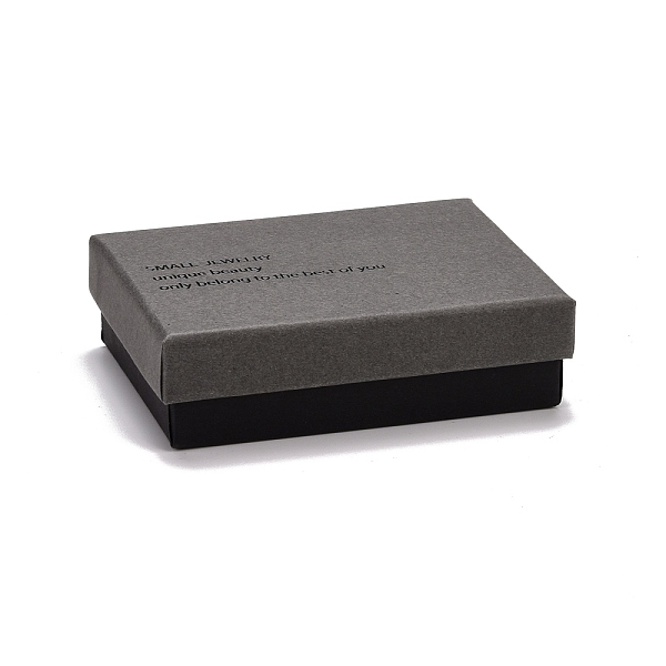 PandaHall Cardboard Jewelry Boxes, with Black Sponge Inside and Gray Snap Cover, for Necklaces & Ring, Rectangle with Word, Gray, 7x9x2.7cm...
PandaHall Cardboard Jewelry Boxes, with Black Sponge Inside and Gray Snap Cover, for Necklaces & Ring, Rectangle with Word, Gray, 7x9x2.7cm...