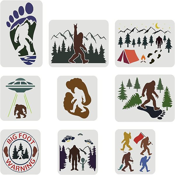 PandaHall FINGERINSPIRE 9PCS Bigfoot Stencil Sasquatch Stencil 2 Size Large Mountains Forest Painting Stencil Reusable Plastic UFO Drawing...
PandaHall FINGERINSPIRE 9PCS Bigfoot Stencil Sasquatch Stencil 2 Size Large Mountains Forest Painting Stencil Reusable Plastic UFO Drawing...