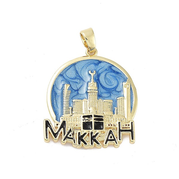 PandaHall Rack Plating Brass Enamel Pendants, Long-Lasting Plated, Lead Free & Cadmium Free, Real 18K Gold Plated, Flat Round with MAKKAH...
PandaHall Rack Plating Brass Enamel Pendants, Long-Lasting Plated, Lead Free & Cadmium Free, Real 18K Gold Plated, Flat Round with MAKKAH...