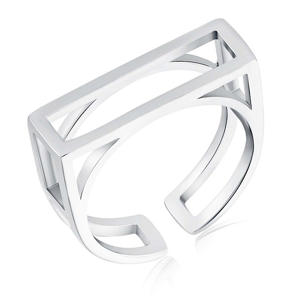 PandaHall Rhodium Plated 925 Sterling Silver Rectangle Open Cuff Ring, Hollow Ring for Women, Platinum, US Size 5 1/4(15.9mm) Sterling...
PandaHall Rhodium Plated 925 Sterling Silver Rectangle Open Cuff Ring, Hollow Ring for Women, Platinum, US Size 5 1/4(15.9mm) Sterling...