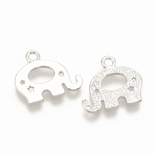 PandaHall Brass Charms, Elephant, Nickel Free, Real Platinum Plated, 11.5x13x1mm, Hole: 1mm Brass Elephant
PandaHall Brass Charms, Elephant, Nickel Free, Real Platinum Plated, 11.5x13x1mm, Hole: 1mm Brass Elephant