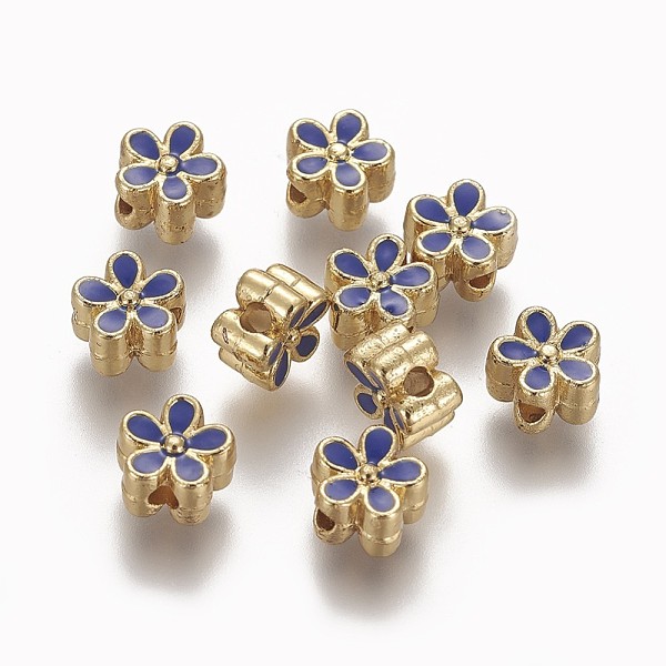PandaHall Brass Enamel Beads, Long-Lasting Plated, Flower, Real 18K Gold Plated, Blue, 7x3.3mm, Hole: 1.6mm Brass+Enamel Flower Blue
PandaHall Brass Enamel Beads, Long-Lasting Plated, Flower, Real 18K Gold Plated, Blue, 7x3.3mm, Hole: 1.6mm Brass+Enamel Flower Blue