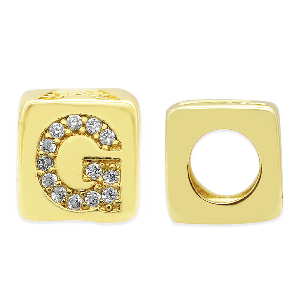 PandaHall Brass Micro Pave Clear Cubic Zirconia European Beads, Cube with Letter, Letter.G, 8.5x8.5x8.5mm, Hole: 5mm, 3pcs/bag Brass Letter...
PandaHall Brass Micro Pave Clear Cubic Zirconia European Beads, Cube with Letter, Letter.G, 8.5x8.5x8.5mm, Hole: 5mm, 3pcs/bag Brass Letter...