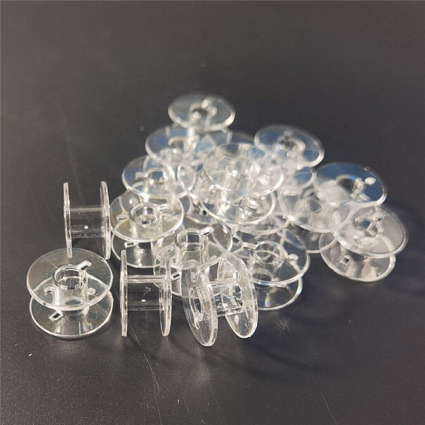 PandaHall Transparent Plastic Bobbins, Sewing Thread Holders, for Sewing Tools, Clear, 20x10mm, Hole: 6mm, 5pcs/bag Plastic Clear
PandaHall Transparent Plastic Bobbins, Sewing Thread Holders, for Sewing Tools, Clear, 20x10mm, Hole: 6mm, 5pcs/bag Plastic Clear