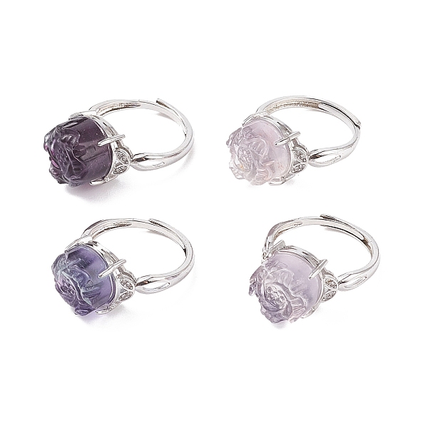 PandaHall Adjustable Natural Fluorite Finger Rings, with Brass Micro Pave Cubic Zirconia Findings, Rose, Platinum, US Size 8 1/2(18.5mm)...
PandaHall Adjustable Natural Fluorite Finger Rings, with Brass Micro Pave Cubic Zirconia Findings, Rose, Platinum, US Size 8 1/2(18.5mm)...