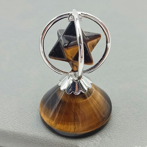 PandaHall The Merkaba Star Shape Natural Tiger Eye & Metal Figurines, for Home Desktop Decoration, 25x30x42mm Tiger Eye Star
PandaHall The Merkaba Star Shape Natural Tiger Eye & Metal Figurines, for Home Desktop Decoration, 25x30x42mm Tiger Eye Star