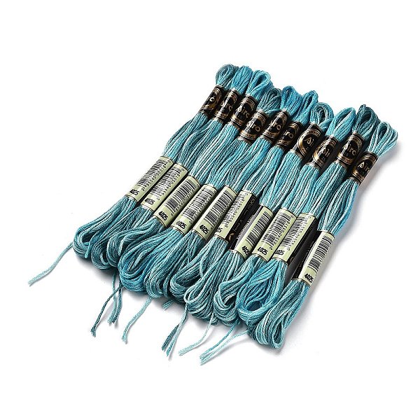 PandaHall 10 Skeins 6-Ply Polyester Embroidery Floss, Cross Stitch Threads, Segment Dyed, Dark Turquoise, 0.5mm, about 8.75 Yards(8m)/skein...
PandaHall 10 Skeins 6-Ply Polyester Embroidery Floss, Cross Stitch Threads, Segment Dyed, Dark Turquoise, 0.5mm, about 8.75 Yards(8m)/skein...