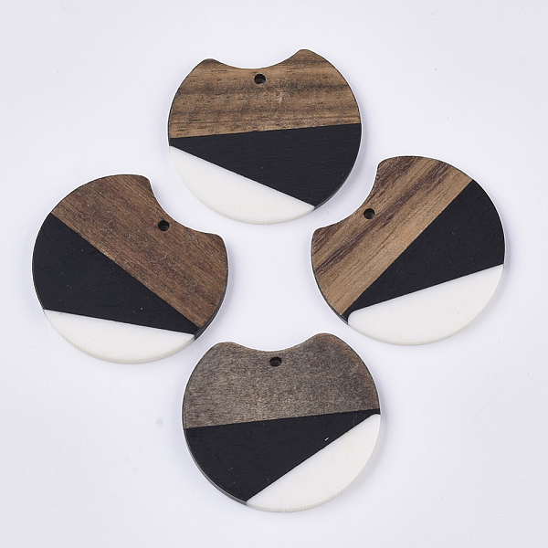 PandaHall Two Tone Resin & Walnut Wood Pendants, Gap Flat Round, Black, 33~34x37x3~4mm, Hole: 1.8~2mm Resin+Wood Flat Round Black
PandaHall Two Tone Resin & Walnut Wood Pendants, Gap Flat Round, Black, 33~34x37x3~4mm, Hole: 1.8~2mm Resin+Wood Flat Round Black