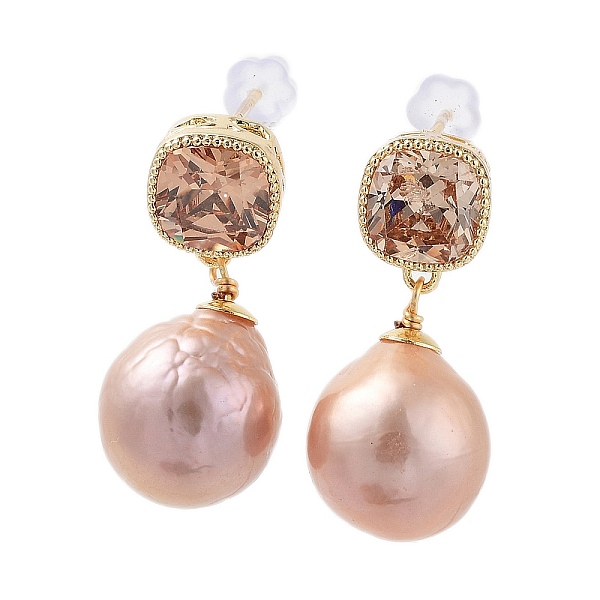 PandaHall Natural Pearl Dangle Stud Earrings, with Brass Glass Findings and 925 Sterling Silver Pins, Teardrop, Real 14K Gold Plated..., Purple
PandaHall Natural Pearl Dangle Stud Earrings, with Brass Glass Findings and 925 Sterling Silver Pins, Teardrop, Real 14K Gold Plated..., Purple
