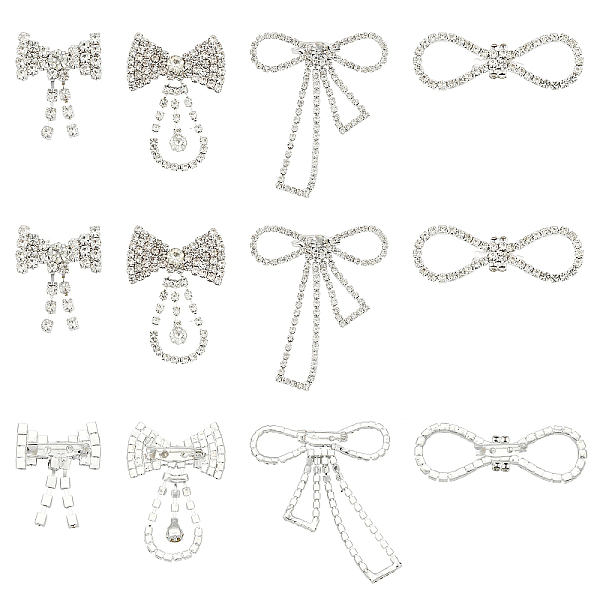 PandaHall CHGCRAFT 12Pcs 4 Style Crystal Rhinestone Bowknot Lapel Pins, Creative Brass Badges for Backpack Clothes, Silver...
PandaHall CHGCRAFT 12Pcs 4 Style Crystal Rhinestone Bowknot Lapel Pins, Creative Brass Badges for Backpack Clothes, Silver...