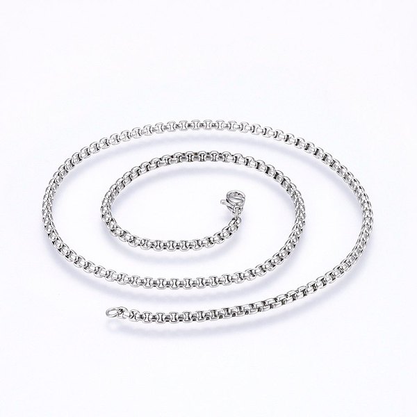 PandaHall 304 Stainless Steel Box Chain Necklaces, with Lobster Claw Clasps, Stainless Steel Color, 19.7 inch(50cm), 2mm 304 Stainless Steel
PandaHall 304 Stainless Steel Box Chain Necklaces, with Lobster Claw Clasps, Stainless Steel Color, 19.7 inch(50cm), 2mm 304 Stainless Steel