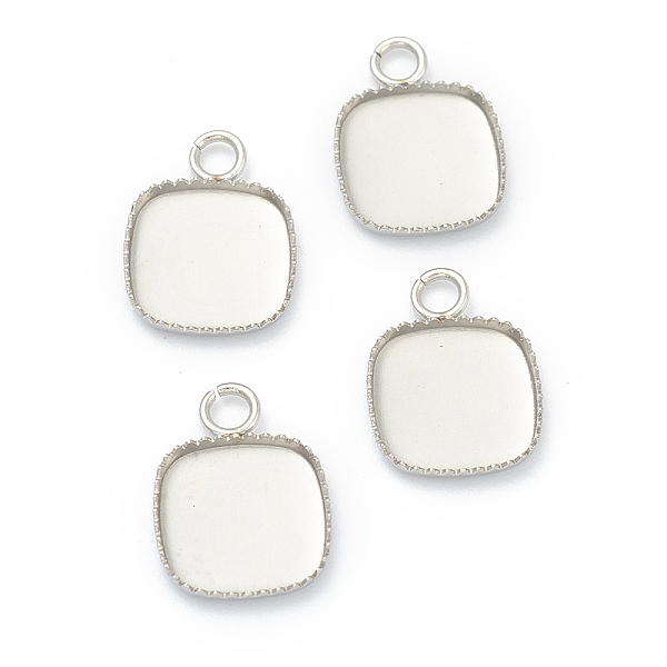 PandaHall 304 Stainless Steel Pendant Cabochon Settings, Lace Edge Bezel Cups, Square, Stainless Steel Color, 13.5x10x1.6mm, Hole: 1.9mm...
PandaHall 304 Stainless Steel Pendant Cabochon Settings, Lace Edge Bezel Cups, Square, Stainless Steel Color, 13.5x10x1.6mm, Hole: 1.9mm...