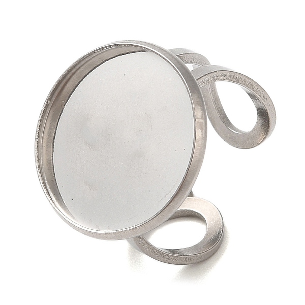 PandaHall 304 Stainless Steel Open Cuff Findings, Bezel Cup Ring Settings, Flat Round, Stainless Steel Color, Inner Diameter: 18mm, Tray...
PandaHall 304 Stainless Steel Open Cuff Findings, Bezel Cup Ring Settings, Flat Round, Stainless Steel Color, Inner Diameter: 18mm, Tray...