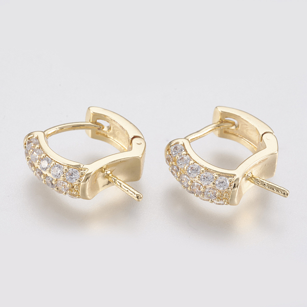 PandaHall Brass Micro Pave Cubic Zirconia Ear Harp Hoop Earring Findings, with Latch Back Closure, Clear, Nickel Free, Real 18K Gold Plated...
PandaHall Brass Micro Pave Cubic Zirconia Ear Harp Hoop Earring Findings, with Latch Back Closure, Clear, Nickel Free, Real 18K Gold Plated...