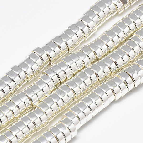 PandaHall Electroplate Non-magnetic Synthetic Hematite Beads Strands, Heishi Beads, Flat Round/Disc, Silver Plated, 6x2mm, Hole: 2.5mm...
PandaHall Electroplate Non-magnetic Synthetic Hematite Beads Strands, Heishi Beads, Flat Round/Disc, Silver Plated, 6x2mm, Hole: 2.5mm...