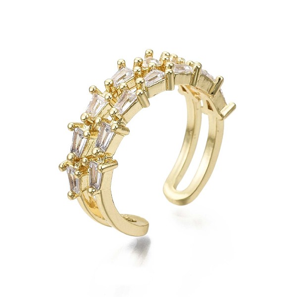 PandaHall Brass Micro Pave Clear Cubic Zirconia Cuff Rings, Open Rings, Nickel Free, Real 16K Gold Plated, Inner Diameter: 17mm Brass+Cubic...
PandaHall Brass Micro Pave Clear Cubic Zirconia Cuff Rings, Open Rings, Nickel Free, Real 16K Gold Plated, Inner Diameter: 17mm Brass+Cubic...