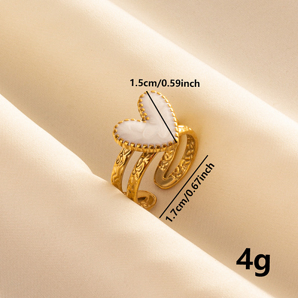 PandaHall Simple Fashion 304 Stainless Steel Enamel Cuff Ring, Heart Wide Band Open Ring for Women, Golden 304 Stainless Steel Heart
PandaHall Simple Fashion 304 Stainless Steel Enamel Cuff Ring, Heart Wide Band Open Ring for Women, Golden 304 Stainless Steel Heart