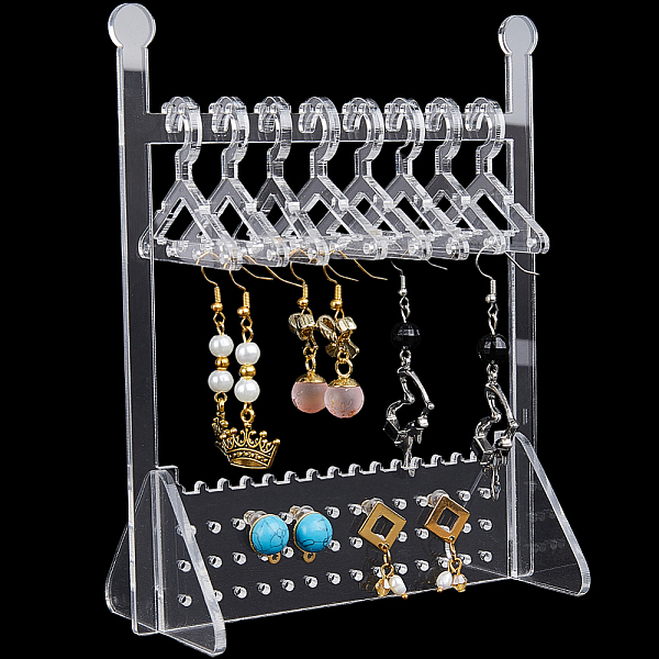 PandaHall CRASPIRE 1 Set Acrylic Earring Display Stands, Clothes Hanger Shaped Earring Organizer Holder with 8Pcs Mini 4-Hole Hangers, Clear...
PandaHall CRASPIRE 1 Set Acrylic Earring Display Stands, Clothes Hanger Shaped Earring Organizer Holder with 8Pcs Mini 4-Hole Hangers, Clear...