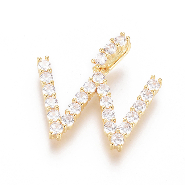 PandaHall Golden Plated Brass Micro Pave Clear Cubic Zirconia Pendants, Long-Lasting Plated, Letter, Letter.W, 21.5x29x3.5mm, Hole...
PandaHall Golden Plated Brass Micro Pave Clear Cubic Zirconia Pendants, Long-Lasting Plated, Letter, Letter.W, 21.5x29x3.5mm, Hole...